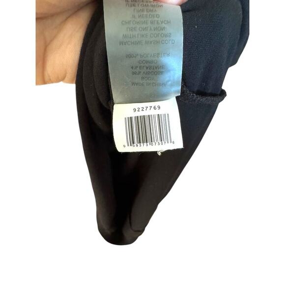 Vince Camuto Black Floral Fit & Flare Dress 1X Plus Size Floral Midi - Picture 7 of 7